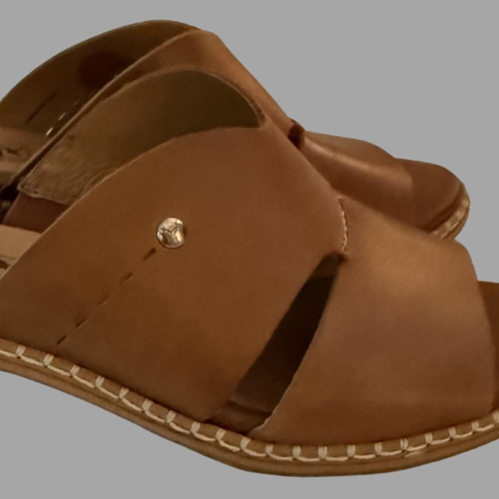 Pikolinos Brown Leather Heeled Mule Slide Sandal Women Size 8 / EU 39 - Picture 6 of 6